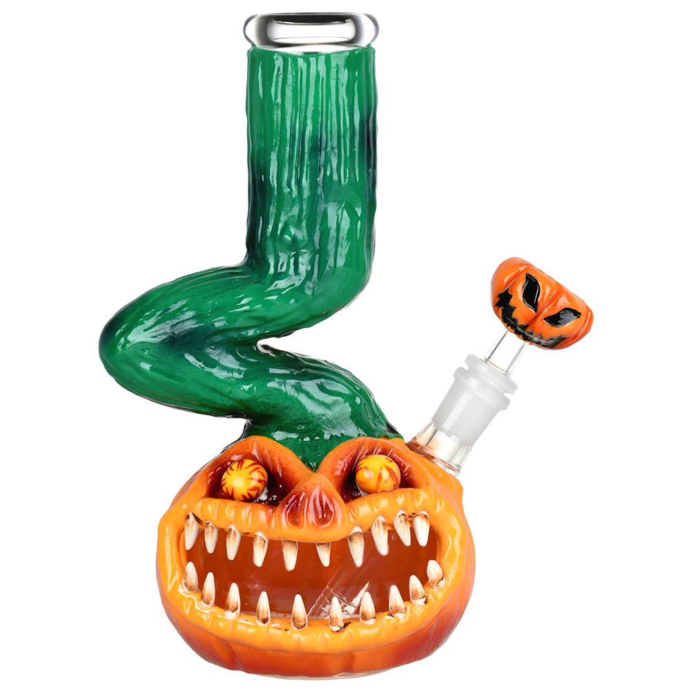 Scary Pumpkin Bent Neck Bong | Halloween Pipes - Pulsar – Pulsar Shop