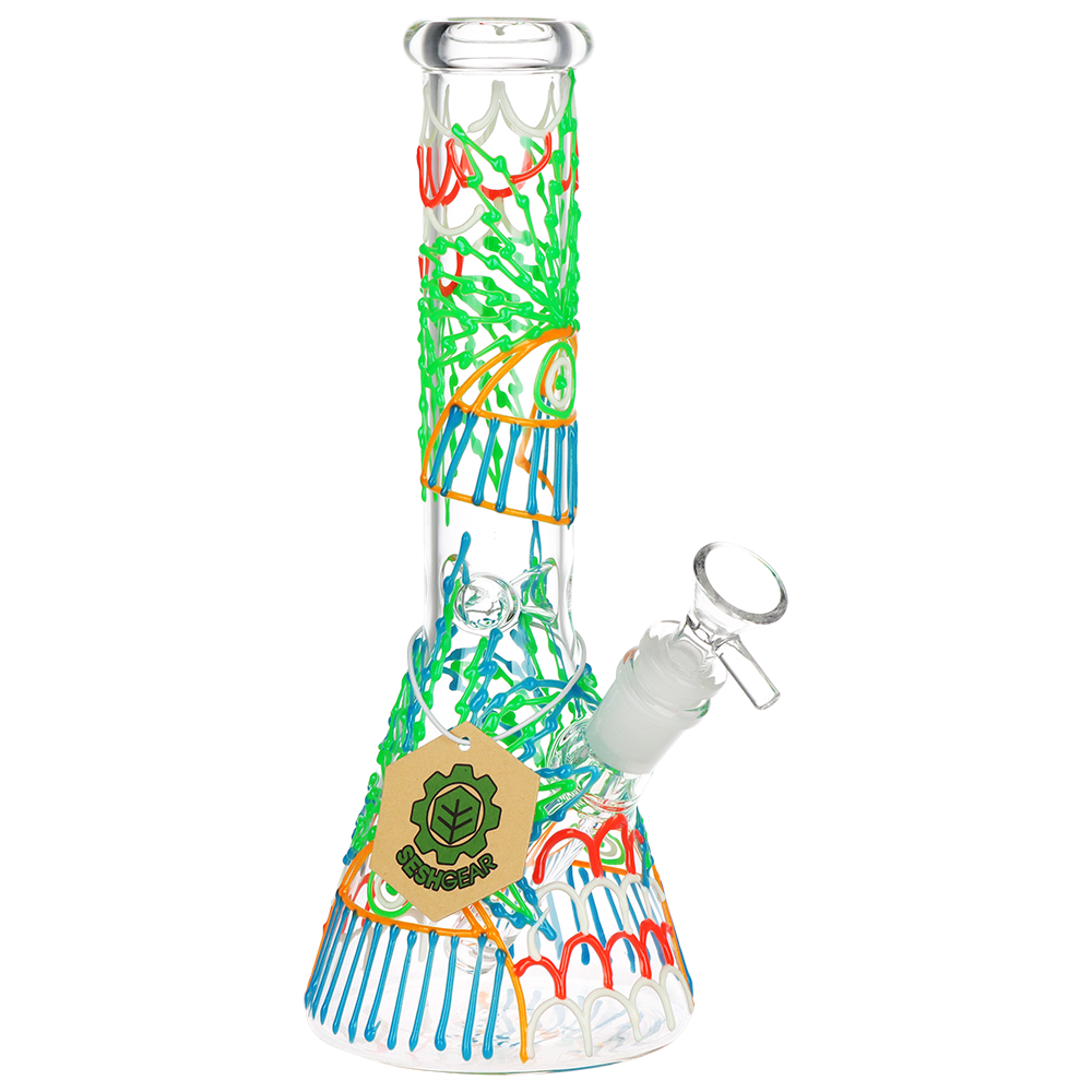 SeshGear 420 Drizzle Glow Beaker Bong | Front View