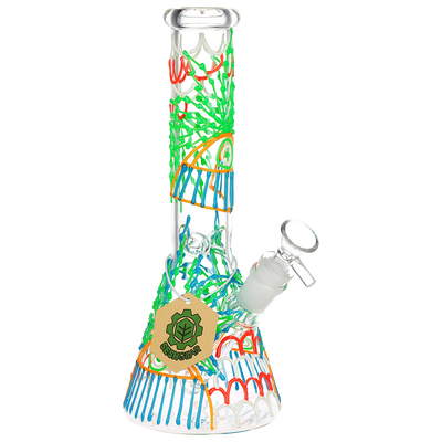 SeshGear 420 Drizzle Glow Beaker Bong | Front View