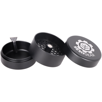 SeshGear Aluminum Mill Grinder | 3pc | Pieces Spread View