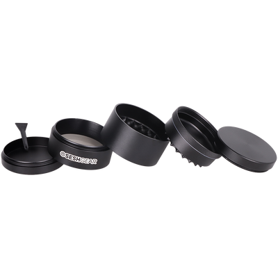 SeshGear Aluminum Mill Grinder | 5pc | Pieces Spread View