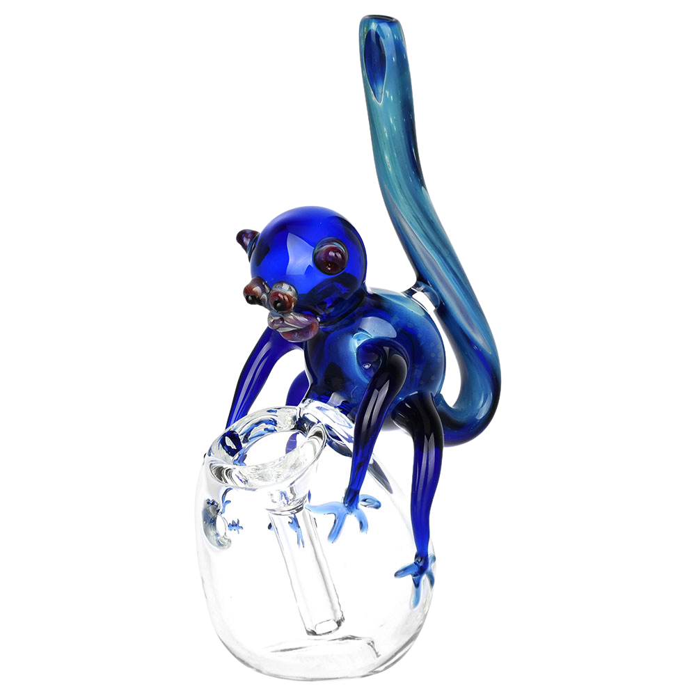 SeshGear Blue Monkey Bubbler | Side View