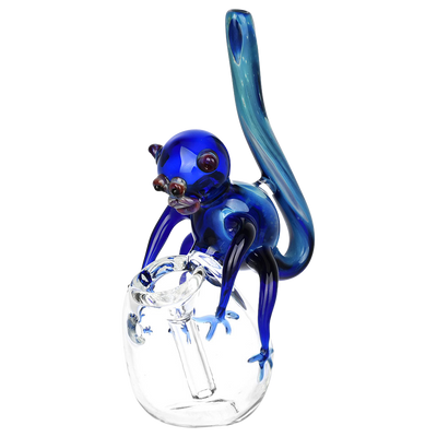 SeshGear Blue Monkey Bubbler | Side View