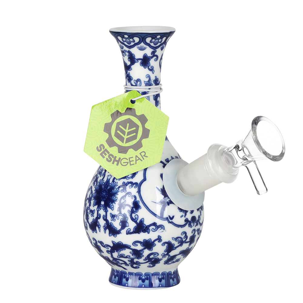 SeshGear Ceramic China Bubble Vase Bong | Front View