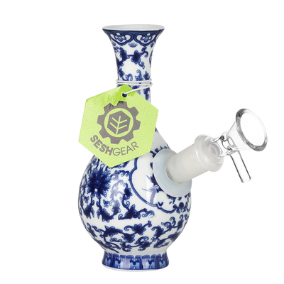 SeshGear Ceramic China Bubble Vase Bong | Front View