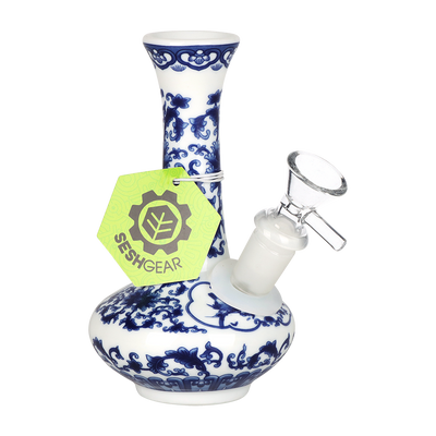SeshGear Ceramic China Oval Vase Bong | Front View