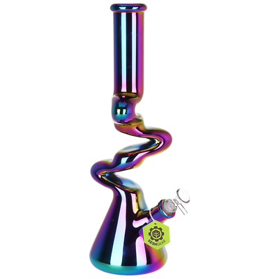 SeshGear Chromatic Bendy Beaker Bong | Front View with Tag