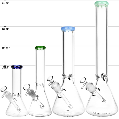 SeshGear Classic Glass Beaker Bong | Size Chart