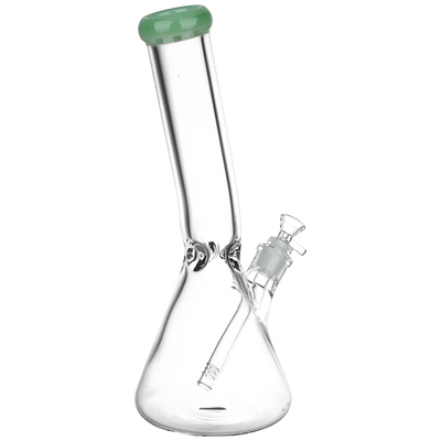 SeshGear Classic Glass Bent Neck Beaker Bong | Large Size | Back View