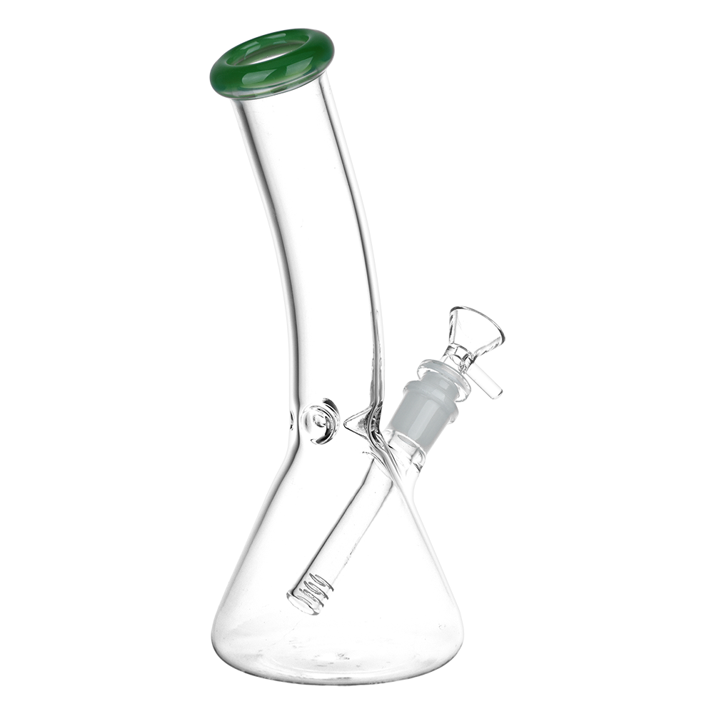 SeshGear Classic Glass Bent Neck Beaker Bong | Medium Size | Back View