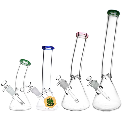 SeshGear Classic Glass Bent Neck Beaker Bong | Multiple Sizes Group