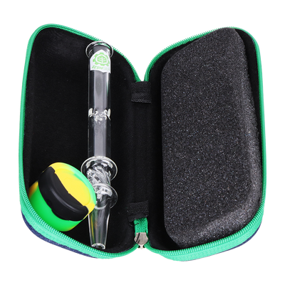 SeshGear Dab Straw Travel Kit | Case Open View with Contents