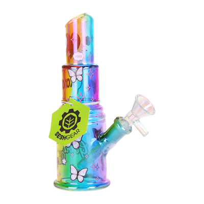 SeshGear Electroplated Lipstick Bubbler | Front View with Tag