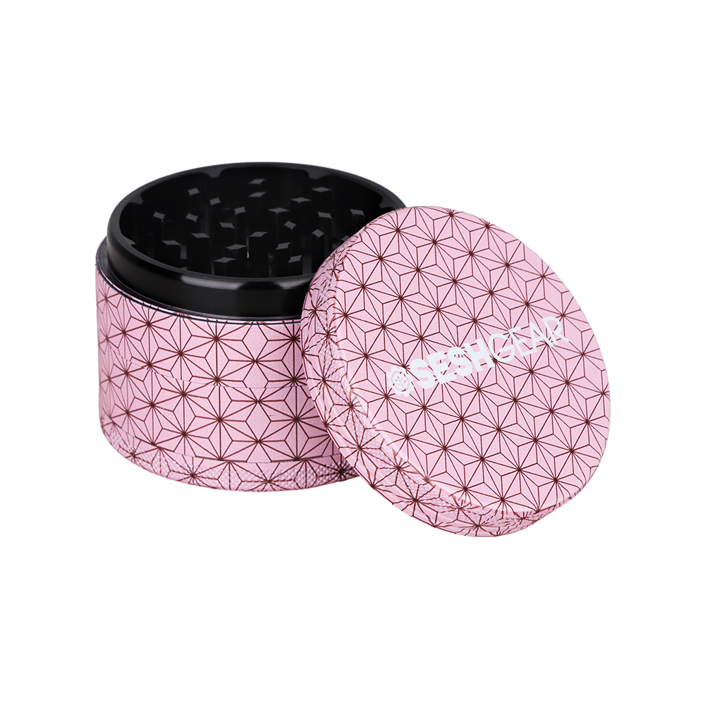 SeshGear Famous Kimono Grinder | 4pc | 2.5" | Pink Deco