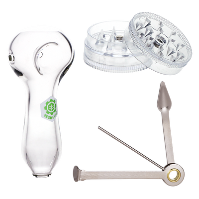 SeshGear Hand Pipe Travel Kit | Spoon Pipe, Grinder, & Poking Tool