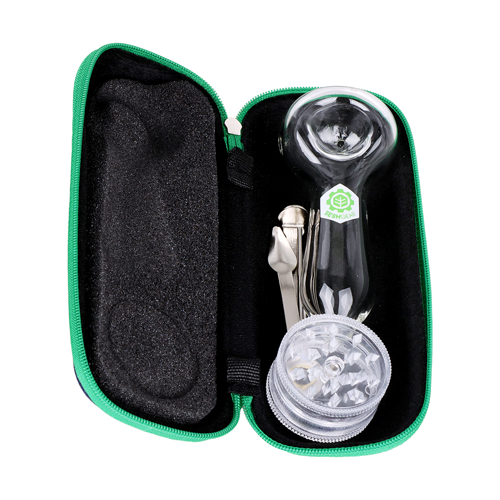 SeshGear Hand Pipe Travel Kit | Case & Contents | Open View