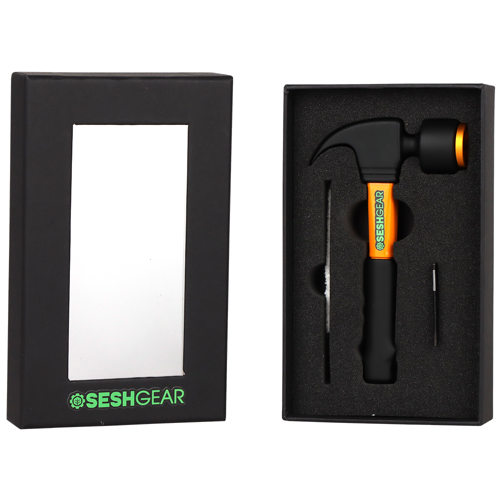 SeshGear Heavy Hitter Hammer Hand Pipe | Gift Box Packaging