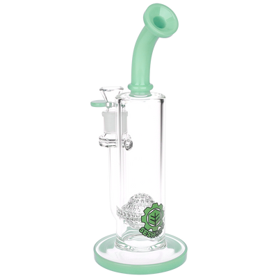 SeshGear Honeycomb Ball Perc Bong | Green | Back View