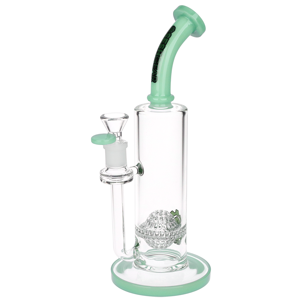 SeshGear Honeycomb Ball Perc Bong | Green | Front View