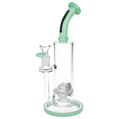 SeshGear Honeycomb Ball Perc Bong | Green | Front View