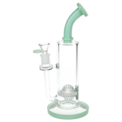 SeshGear Honeycomb Ball Perc Bong | Green | Side View