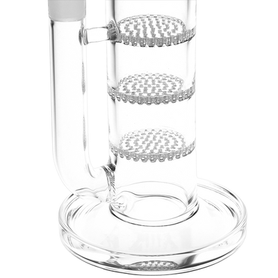 SeshGear Honeycomb Stack Straight Tube Bong | Triple Perc Close View