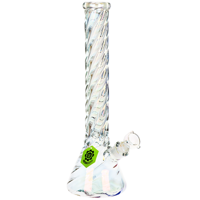 SeshGear Iridescent Twist Beaker Bong | Large Size | Front View