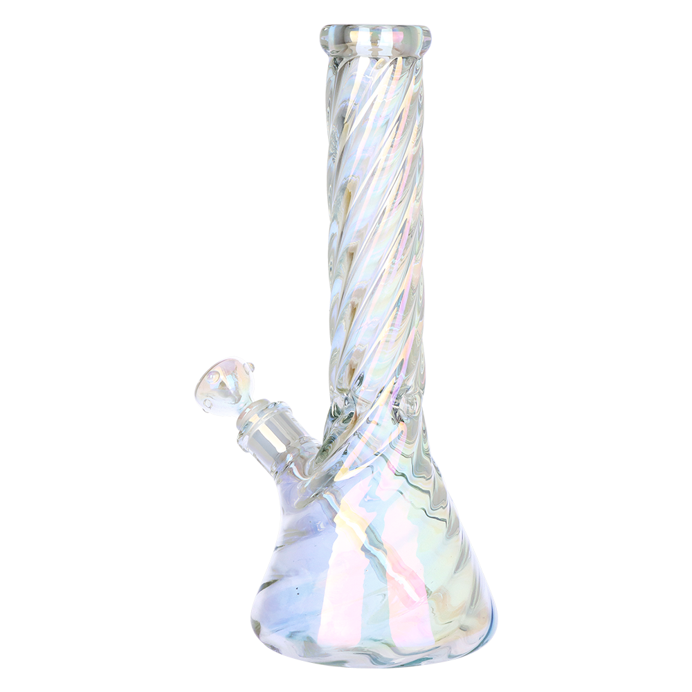 SeshGear Iridescent Twist Beaker Bong | Medium Size | Back View