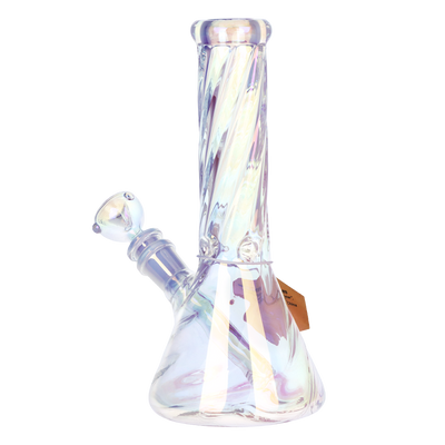 SeshGear Iridescent Twist Beaker Bong | Small Size | Back View