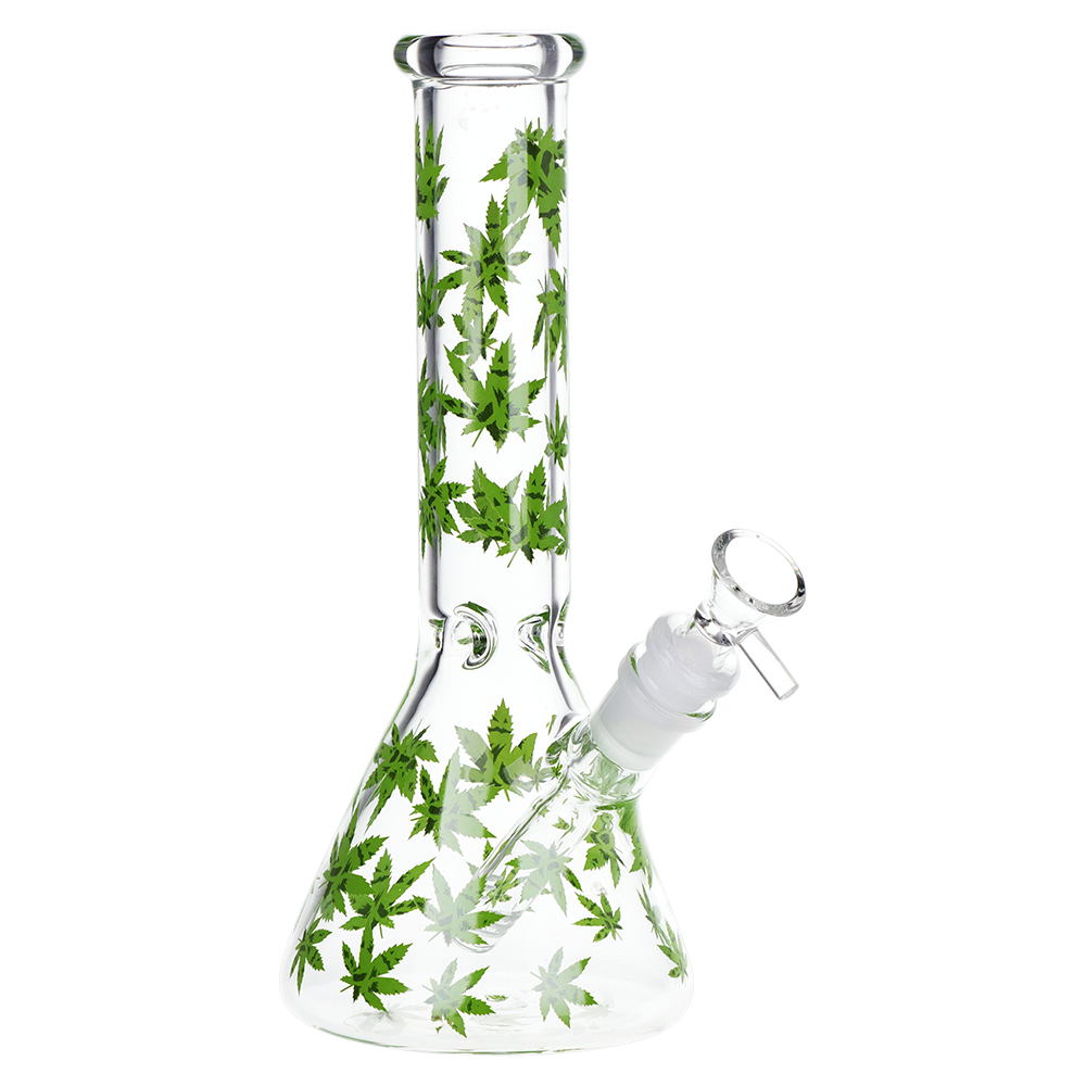 SeshGear Leafy Greens Beaker Bong | Front View