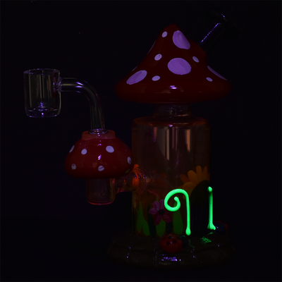 SeshGear Magic Shroom Garden Dab Rig | Glow In The Dark Accents