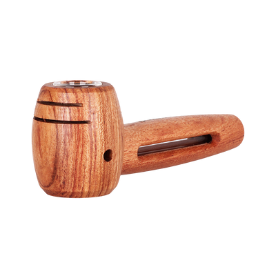 SeshGear Wood Hammer Hand Pipe | Front View with Carb Hole