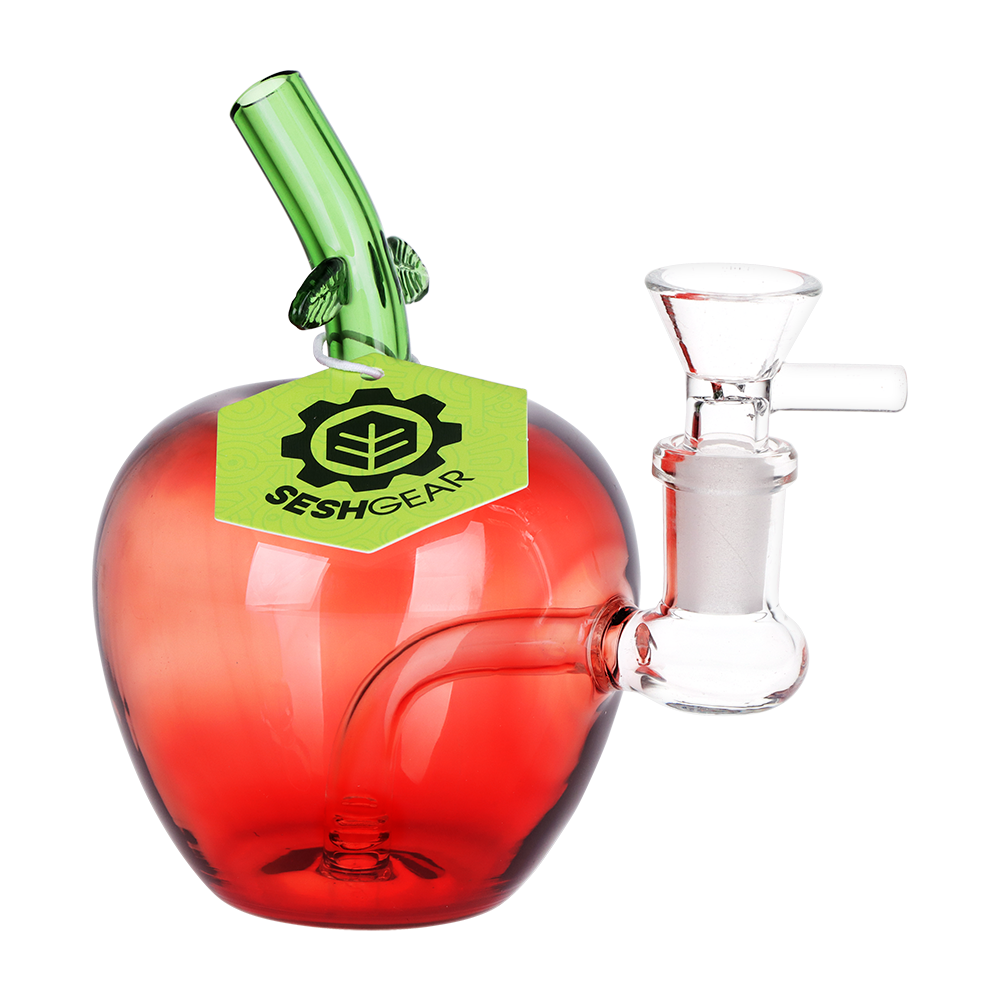 SeshGear Poison Apple Bubbler | Front View with Tag