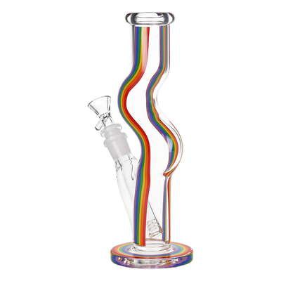 SeshGear Rainbow Wave U-Bend Tube Bong | Back View
