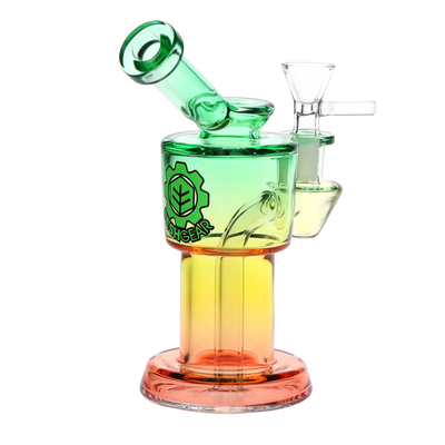 SeshGear Roboto Ombre Bong | Green Yellow Red Gradient