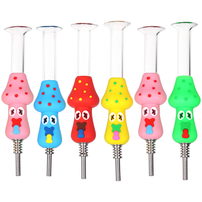 SeshGear Silly Shrooms Dab Straw Set | 6 Piece Set