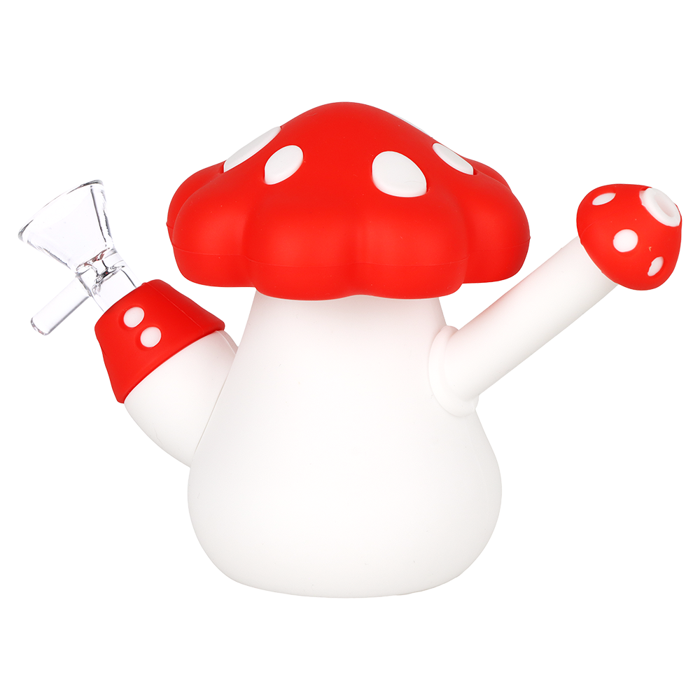 SeshGear Spotted Shroom Silicone Bong | Back View