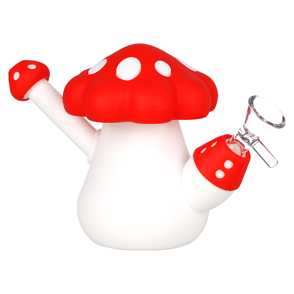 SeshGear Spotted Shroom Silicone Bong | Front View