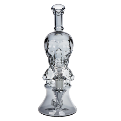 SeshGear Stacked Skulls Electroplated Bong | Front View
