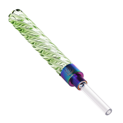 SeshGear Swirly Dab Straw Set | Quartz Tip Close View