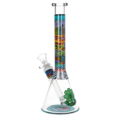 SeshGear Technicolor Wig Wag Beaker Bong | Back View
