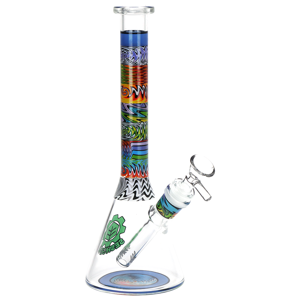 SeshGear Technicolor Wig Wag Beaker Bong | Blue
