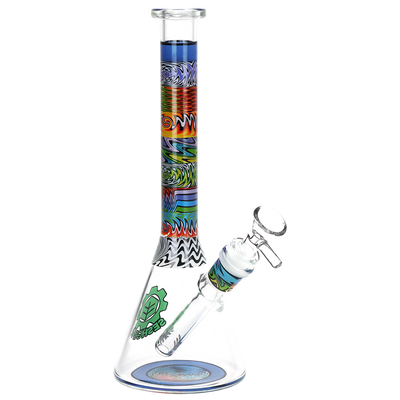 SeshGear Technicolor Wig Wag Beaker Bong | Blue