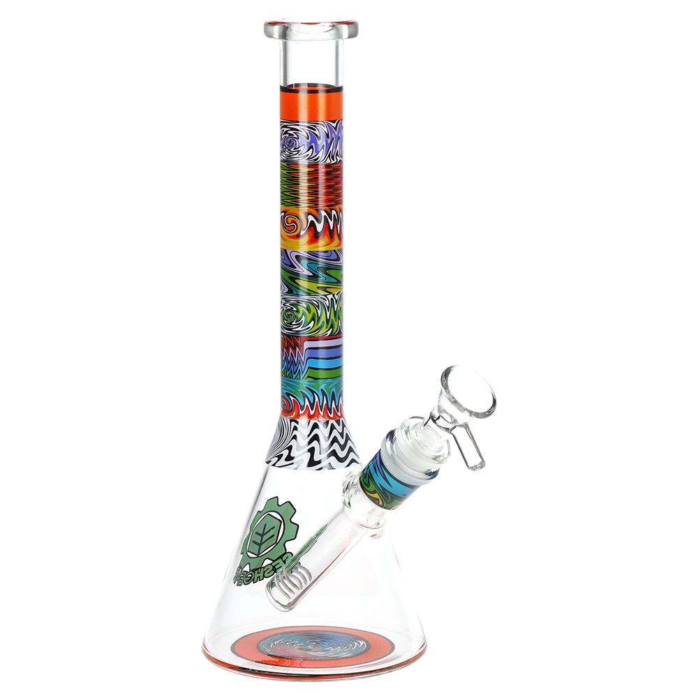 SeshGear Technicolor Wig Wag Beaker Bong | Orange