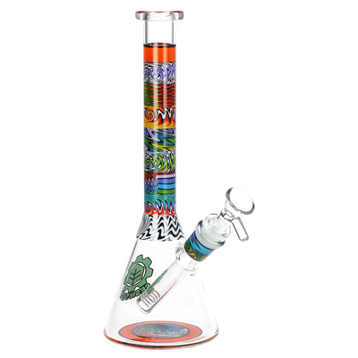 SeshGear Technicolor Wig Wag Beaker Bong | Orange