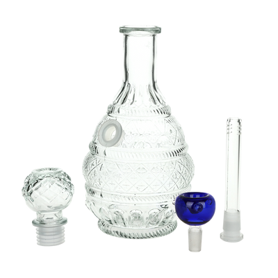 SeshGear Round Lotus Vintage Decanter Bong | All Pieces View