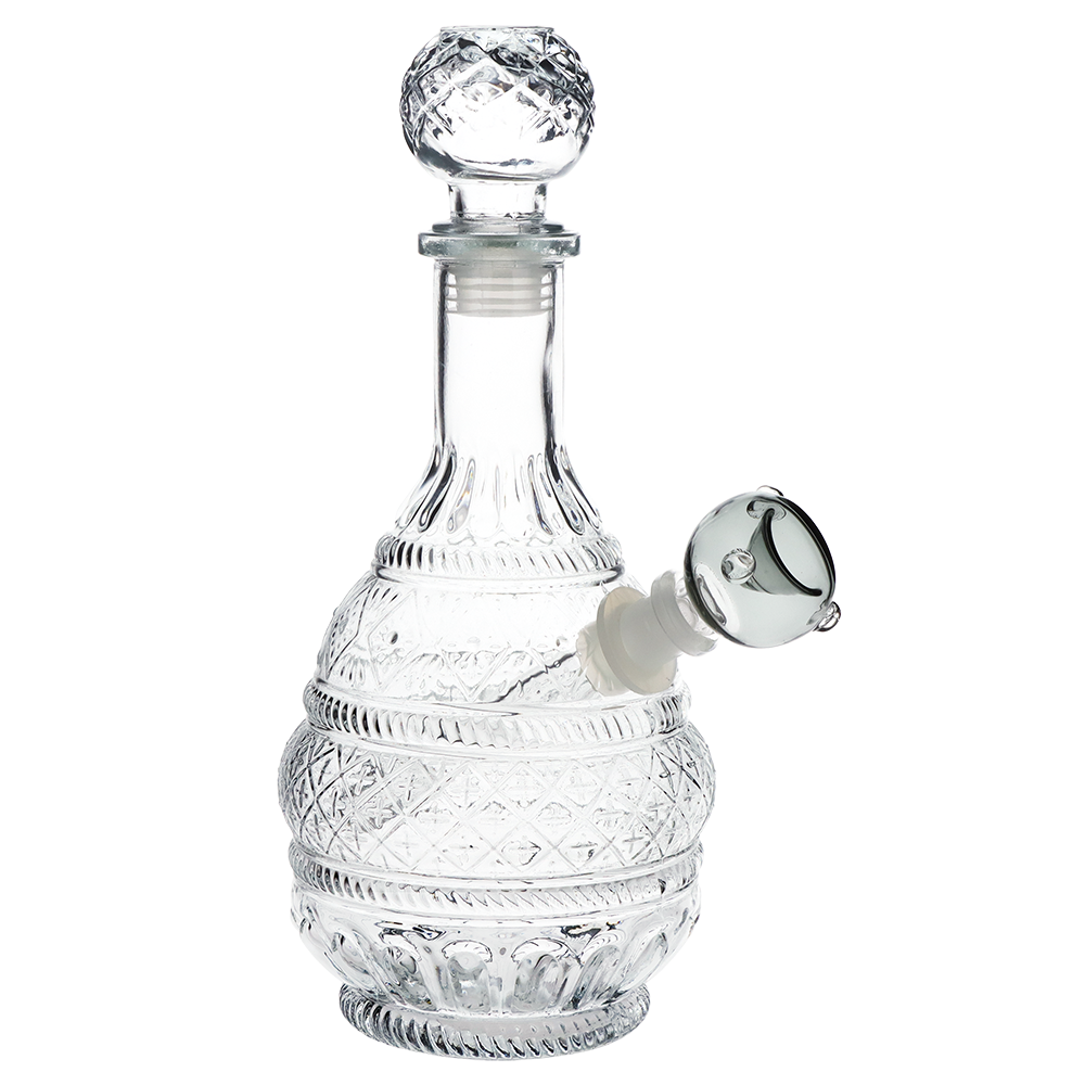 SeshGear Round Lotus Vintage Decanter Bong | Gray