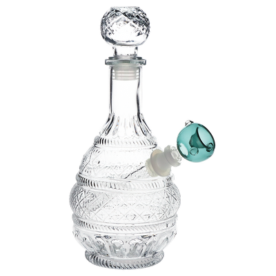SeshGear Round Lotus Vintage Decanter Bong | Teal