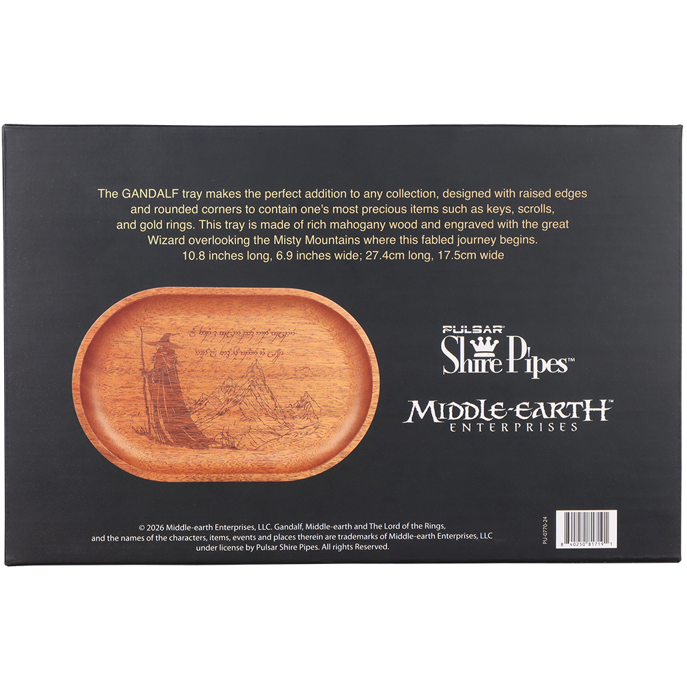 GANDALF™ Mahogany Wood Tray | Shire Pipes™ x The Lord of the Rings™ | Packaging