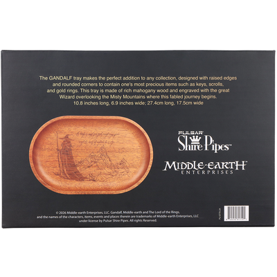 GANDALF™ Mahogany Wood Tray | Shire Pipes™ x The Lord of the Rings™ | Packaging